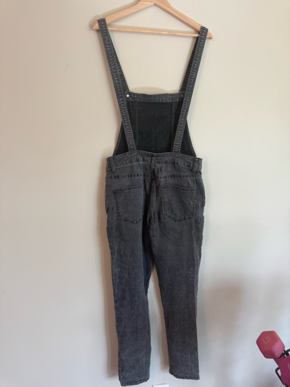 Free People Grey Overalls Skinny Leg Cropped Rolled Hem 28 Casual Festival - Picture 8 of 11